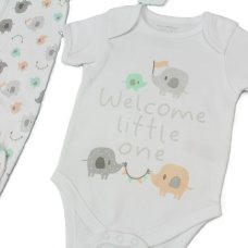 H13630: Baby "Welcome Little One" 5 Piece Net Bag Gift Set (NB-3 Months)